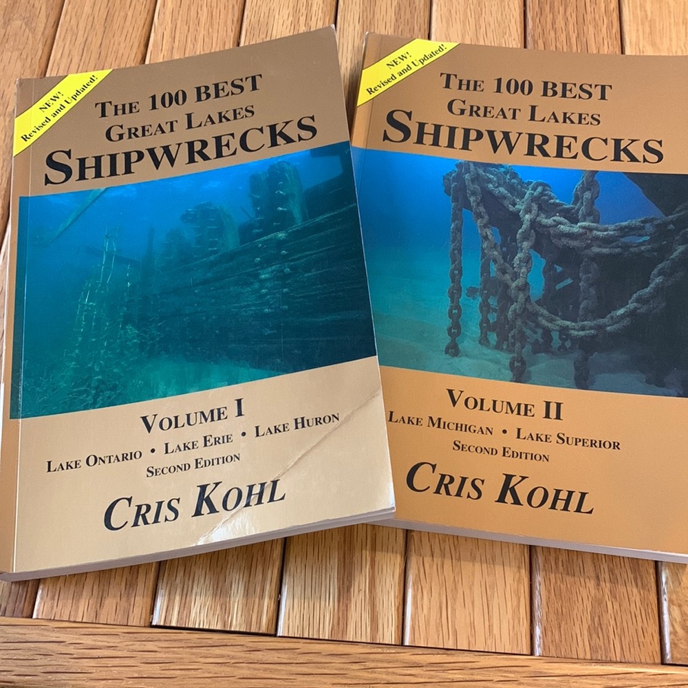 The 100 BEST Great Lakes SHIPWRECKS Volume I and II. 2nd Edition. Gently used.